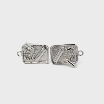 Painters Roller Tray Silver Cufflinks