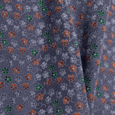 Blue Floral Pocket Square