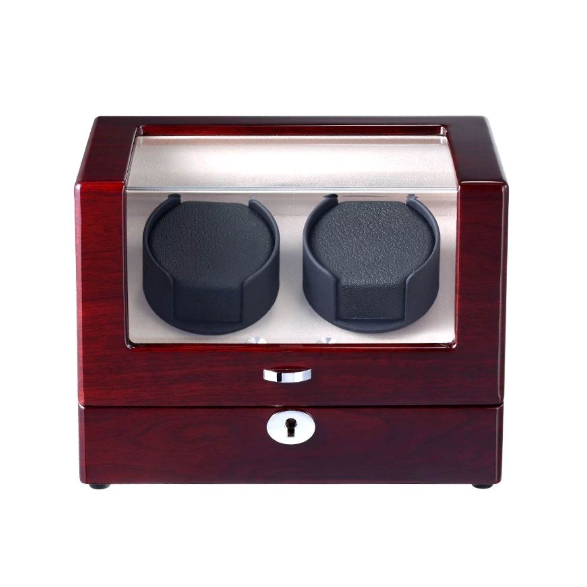 Seconds - Waratah Mahogany Watch Winder Box for 2 Watches Seconds Clinks 