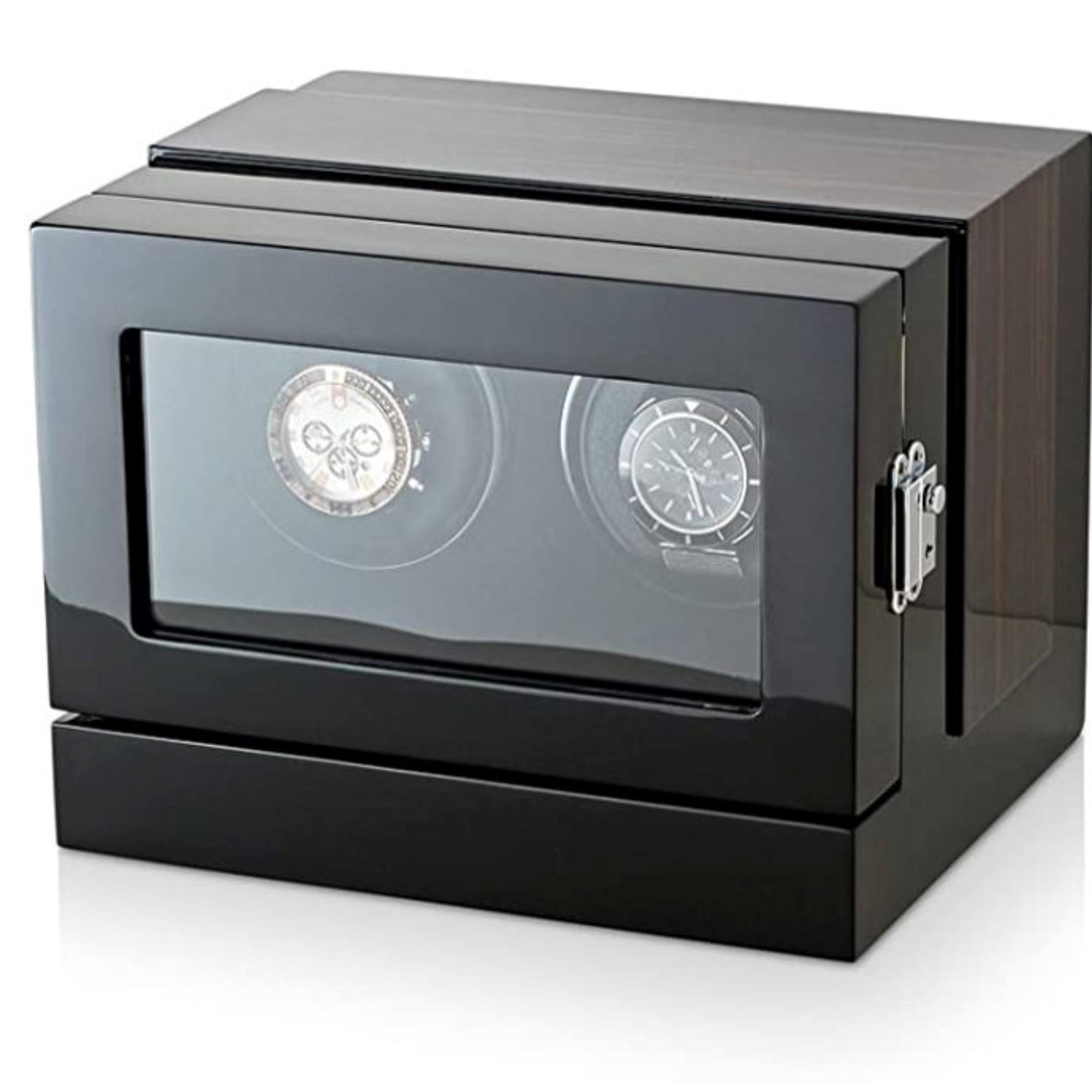 Seconds - Sydney Watch Winder Box for 2 Watches in Black Seconds Clinks 