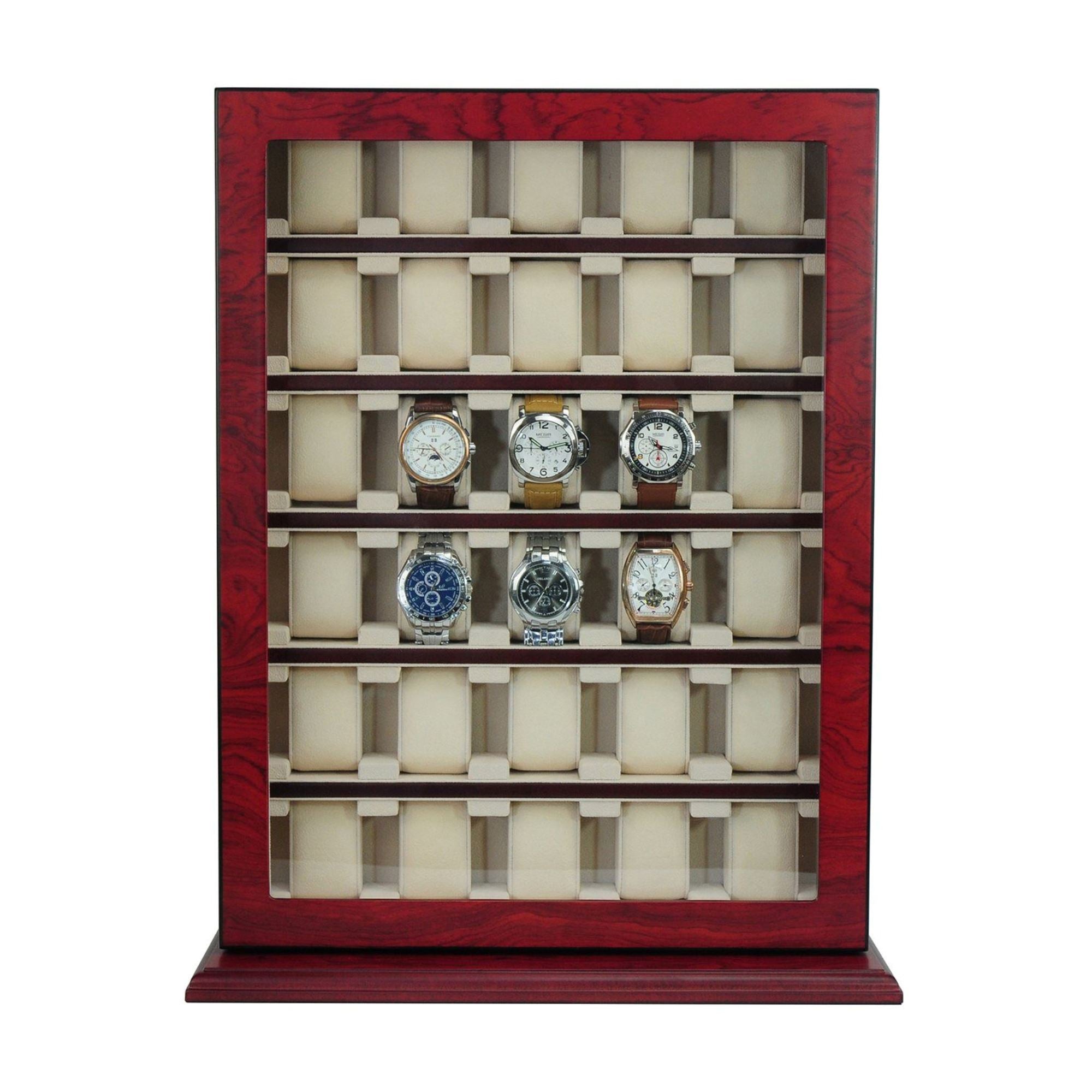 Seconds - Bubinga Wooden Watch Cabinet for 30 watches Seconds Clinks 