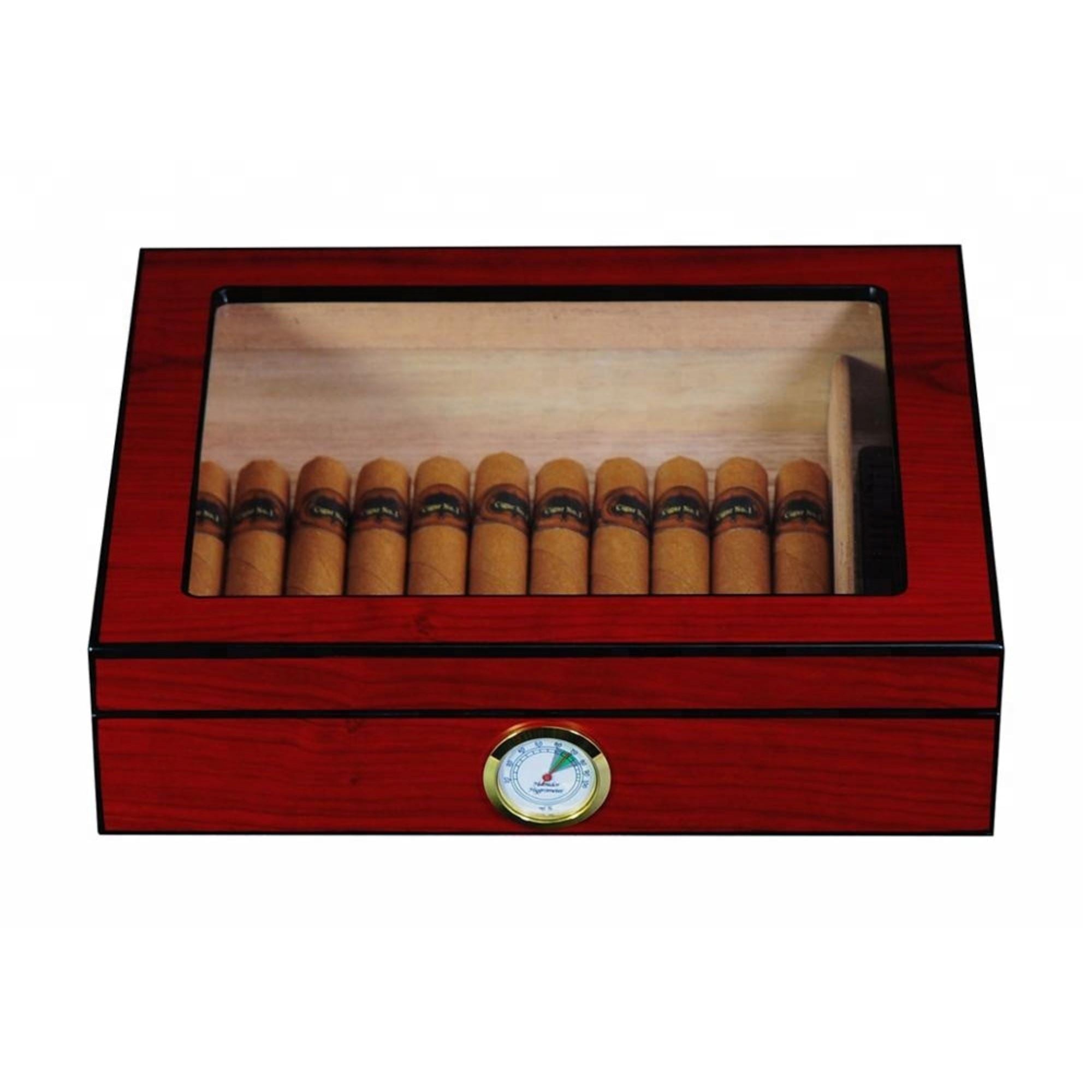 Seconds - 12-20 CT Cherry Cigar Humidor Spanish Cedar Box for Cigars (b) Seconds Clinks 