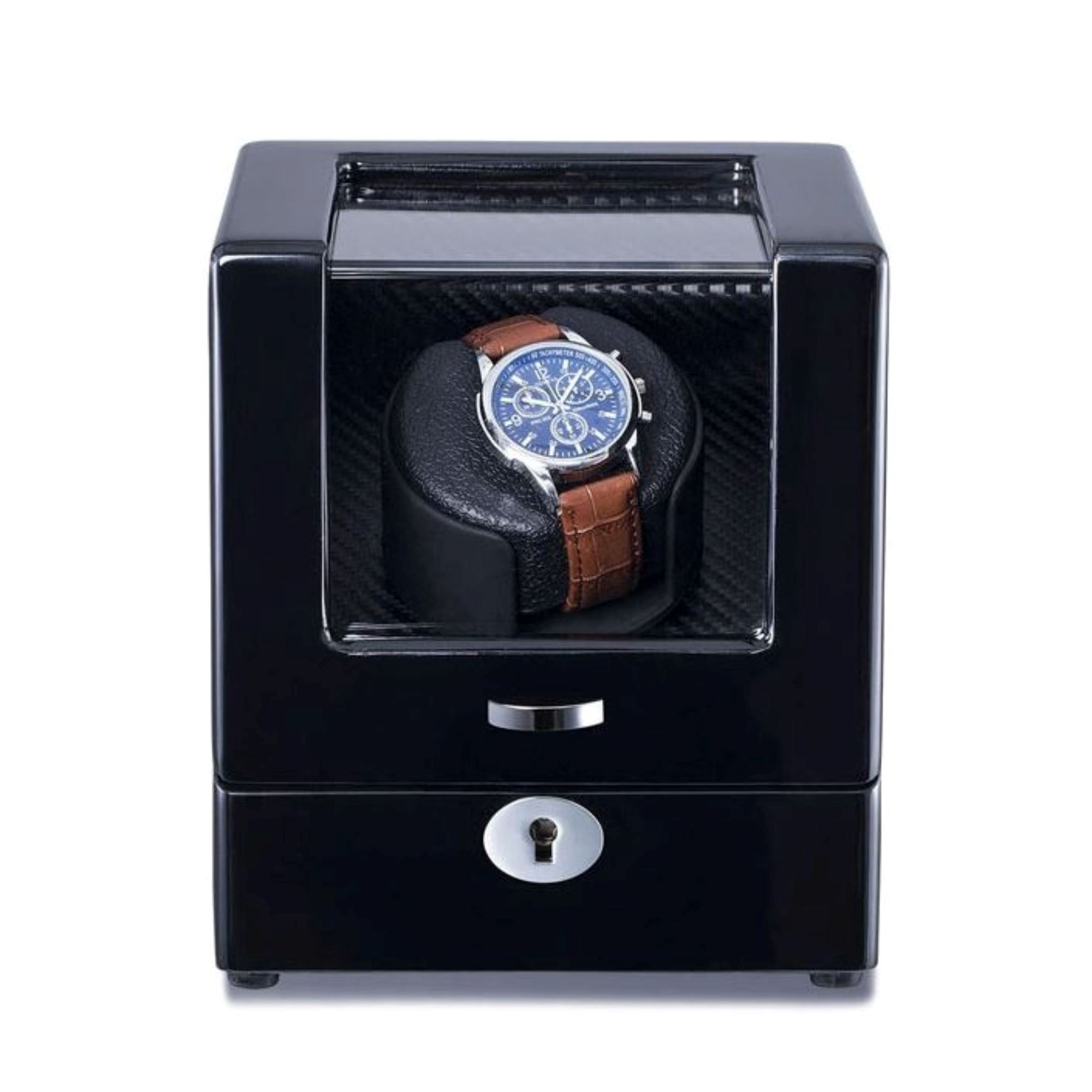 Seconds - Waratah Watch Winder Box for 1 Watch in Black (b) Seconds Clinks 