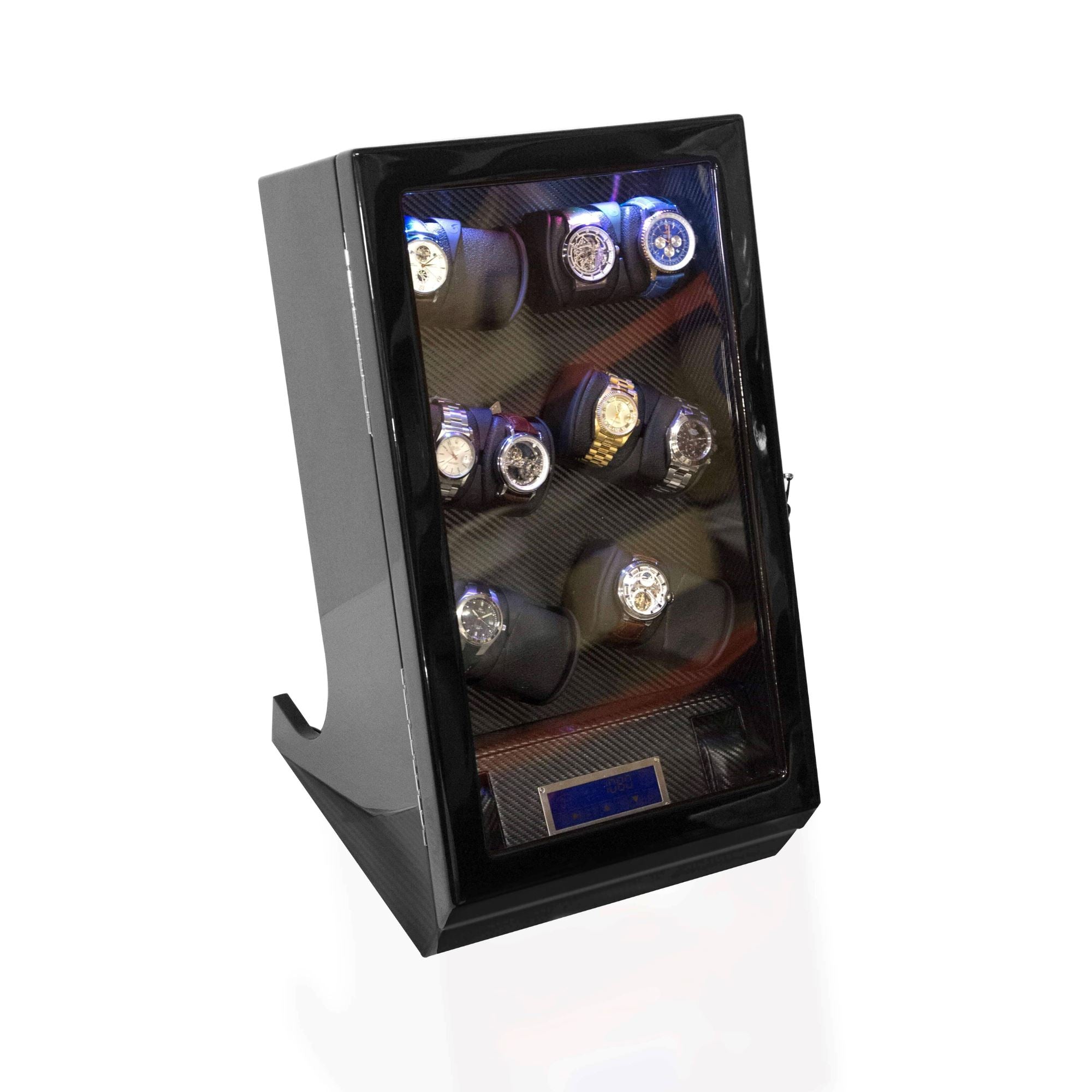 Seconds - Kosciuszko Watch Winder Box for 12 + 2 Watches in Black (b) Seconds Clinks 