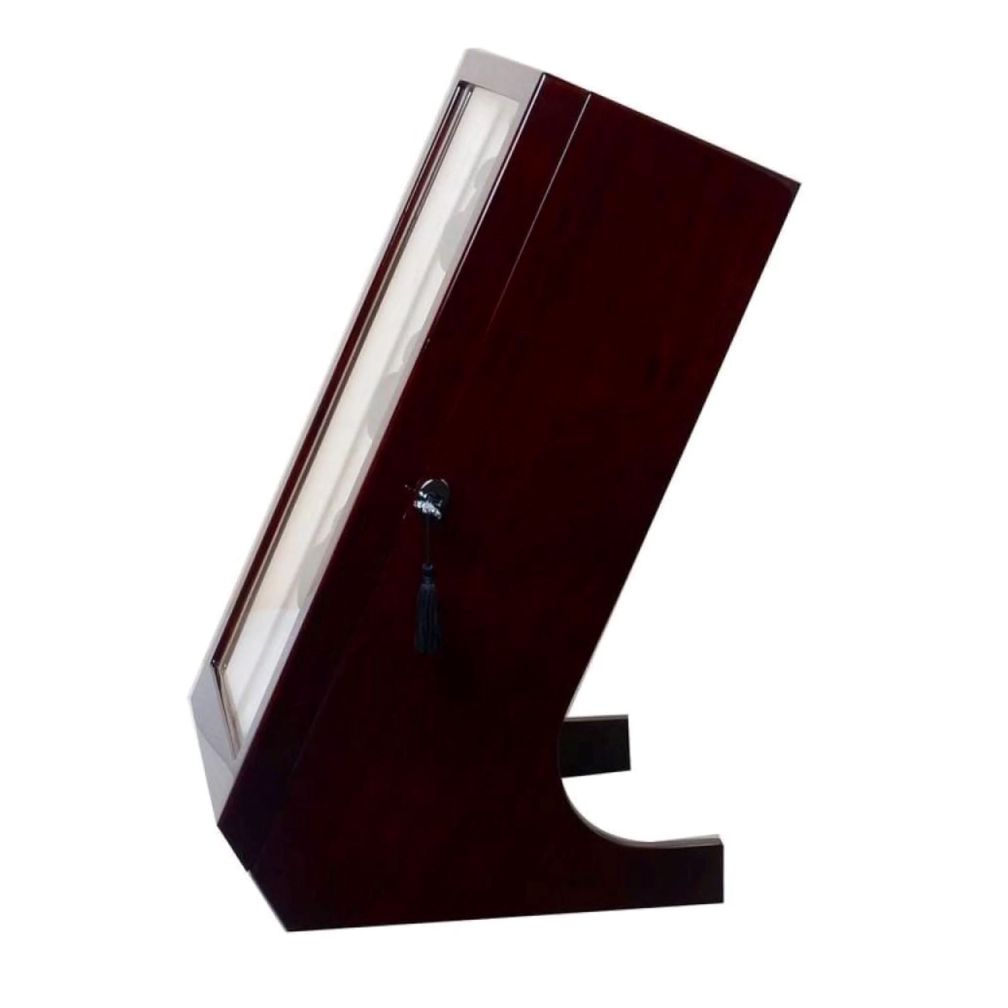Seconds - Kosciuszko Watch Winder Box for 12 + 2 Watches in Mahogany (b) Seconds Clinks 
