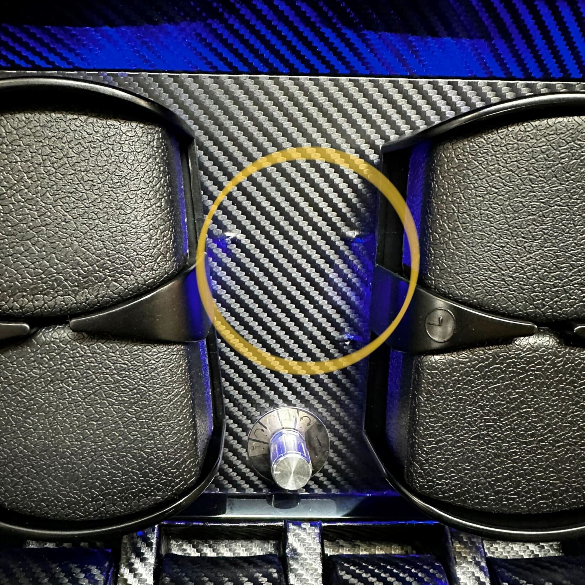 Seconds - Avoca Watch Winder Box 6 + 6 Watches in Black with Carbon Fibre Interior (e) Seconds Clinks 