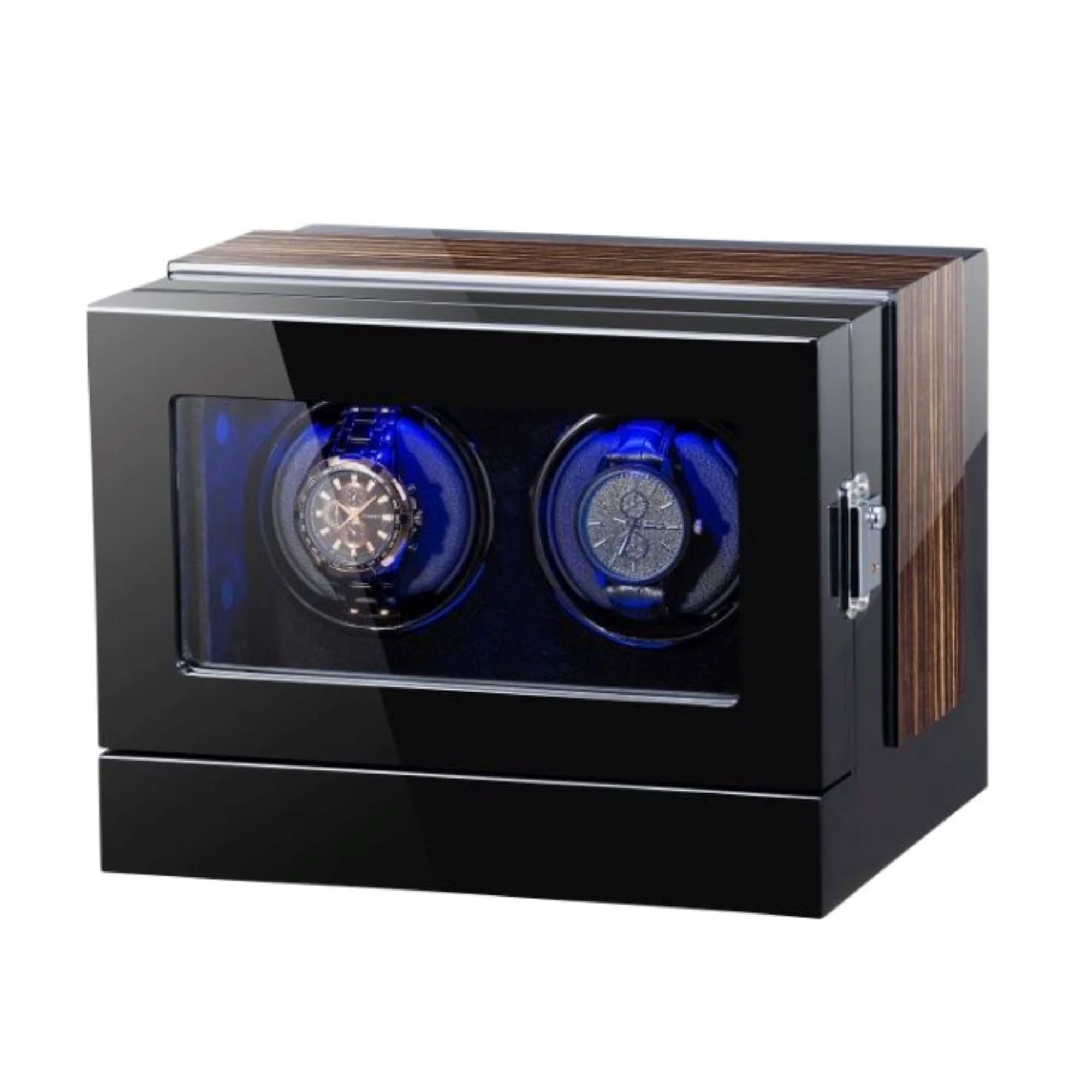Seconds - Sydney Watch Winder Box for 2 Watches in Black (b) Seconds Clinks 