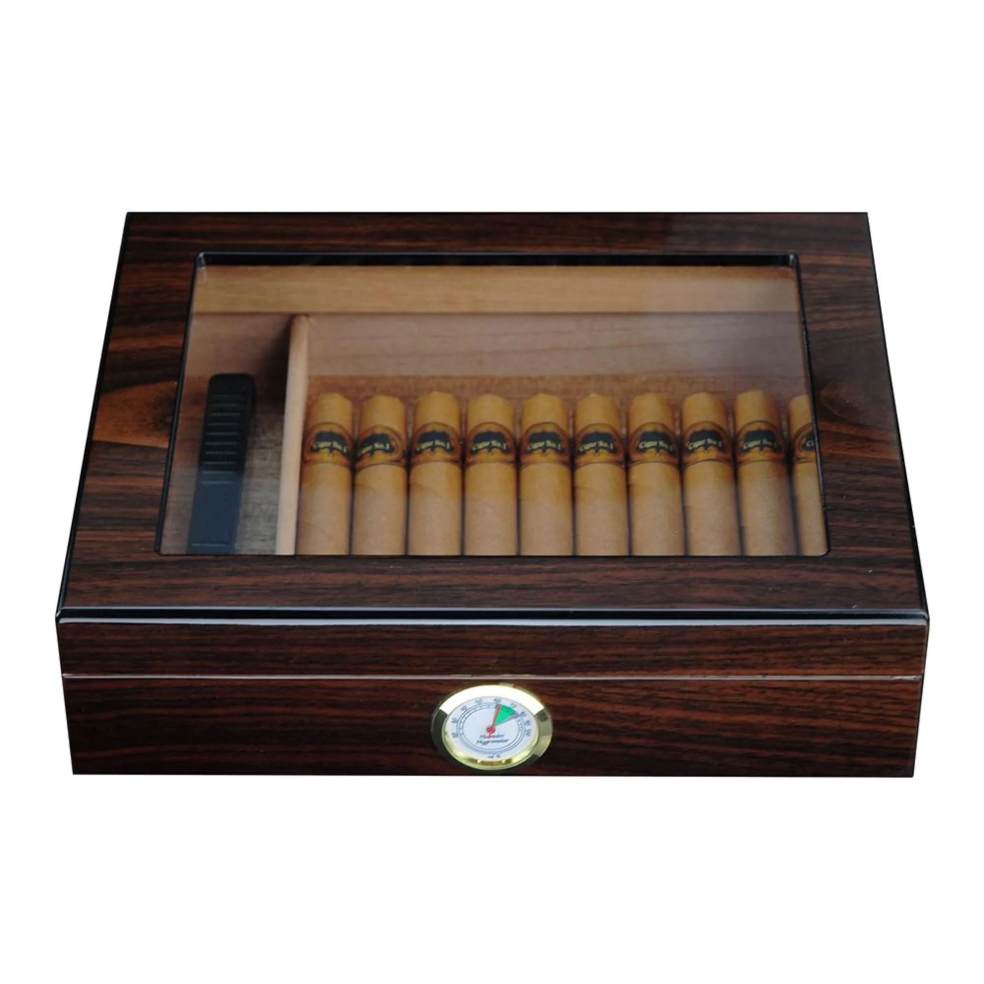 Seconds - 12-20 CT Walnut Cigar Humidor Spanish Cedar Box for Cigars Seconds Clinks 