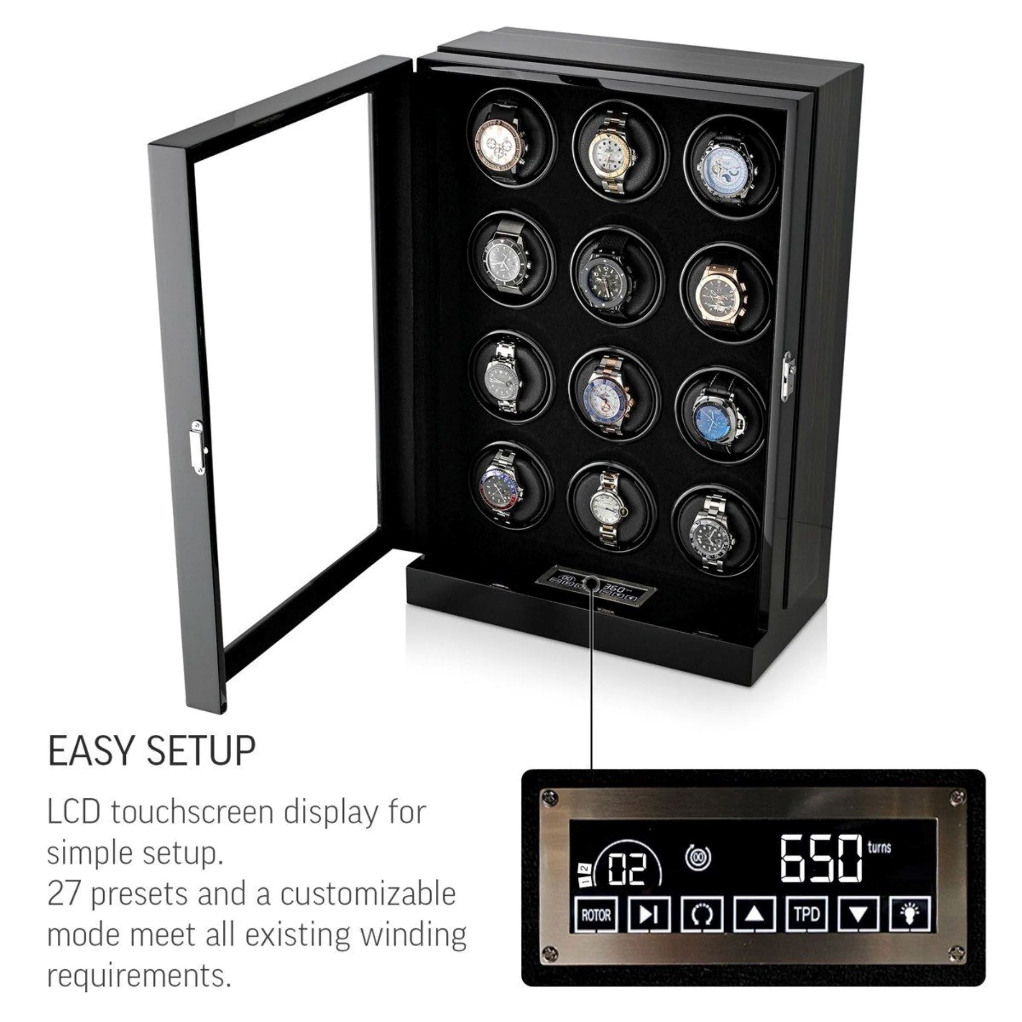 Seconds - Sydney Watch Winder for 12 Watches (a) Seconds Clinks 