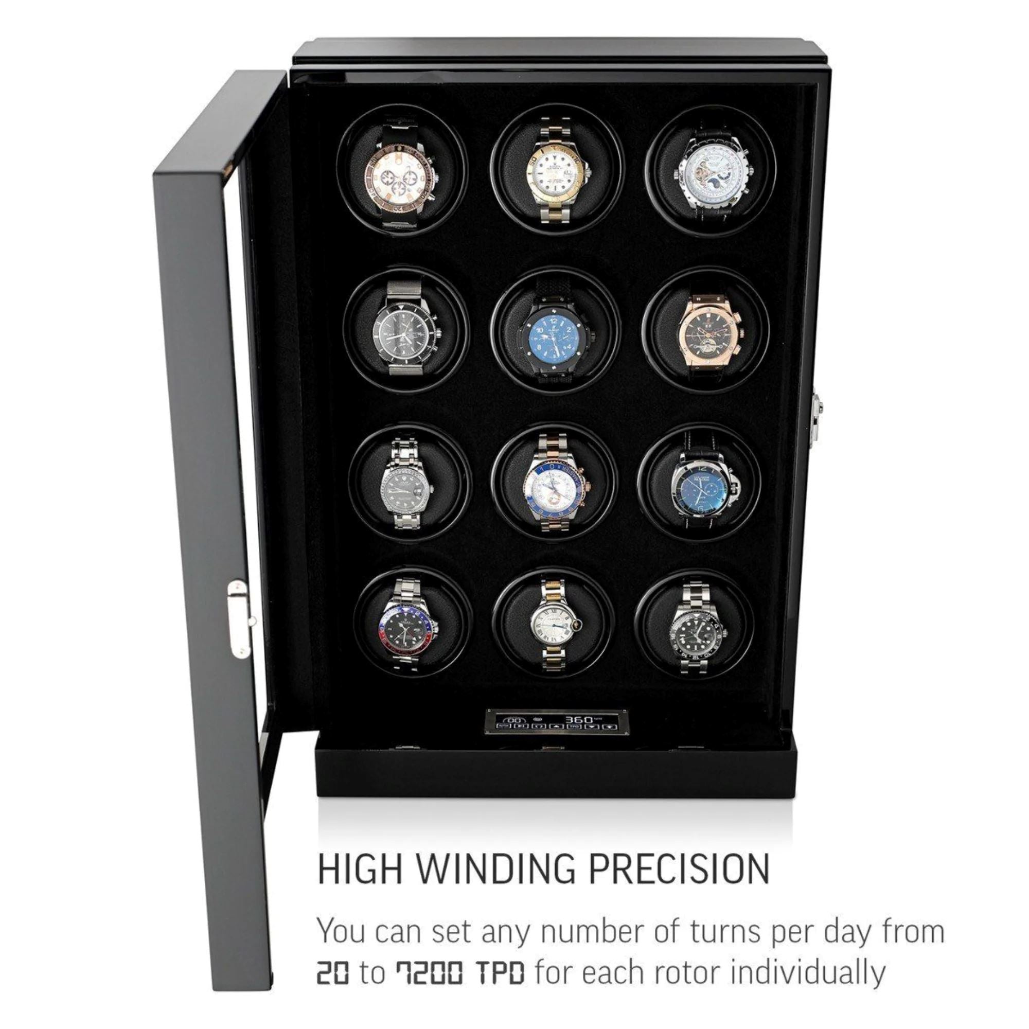 Seconds - Sydney Watch Winder for 12 Watches (a) Seconds Clinks 