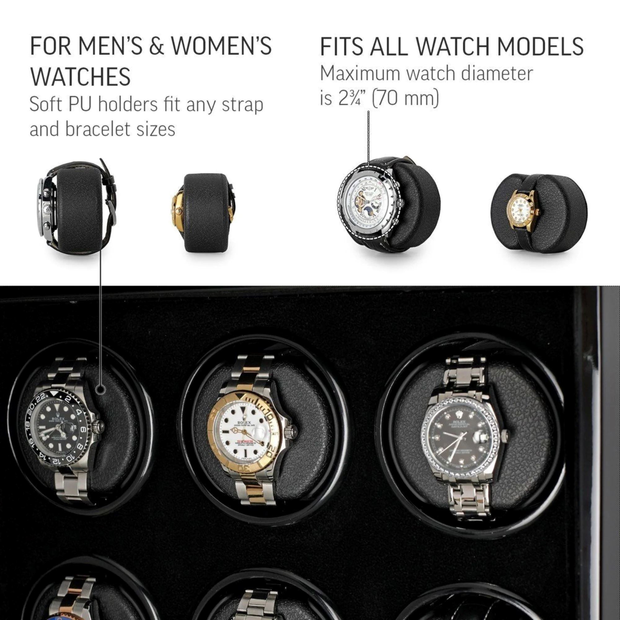 Seconds - Sydney Watch Winder for 12 Watches (a) Seconds Clinks 