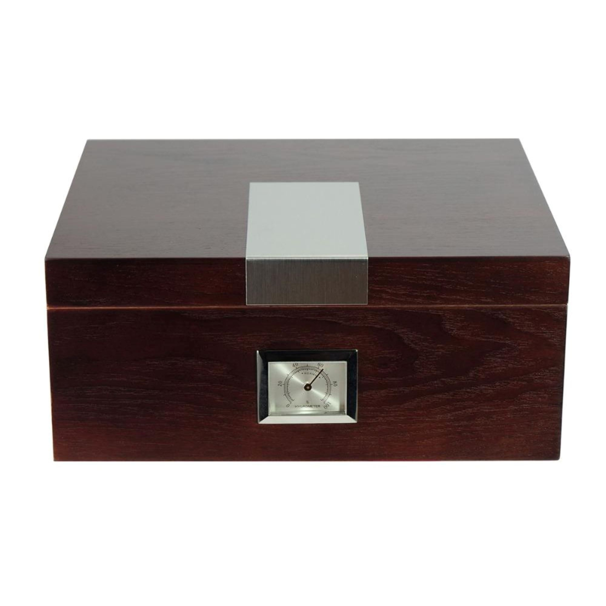 Seconds - 25 CT Dark Cherry Cigar Humidor Mahogany Lining Box for Cigars