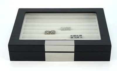 36 Pairs Wood Cufflink Box