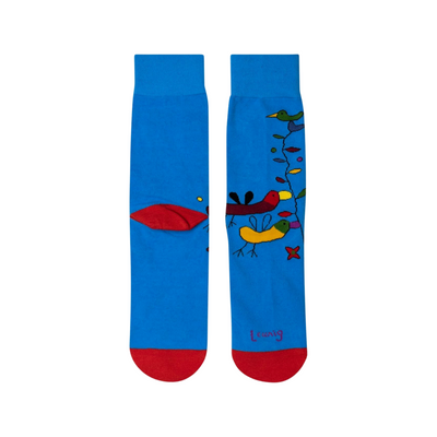 Michael Leunig Bird Blue Socks