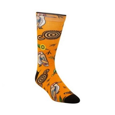 Mens Native Australian Kookaburra Sock