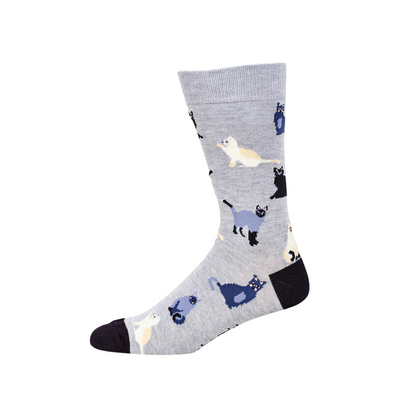 Mens Cats Bamboo Sock