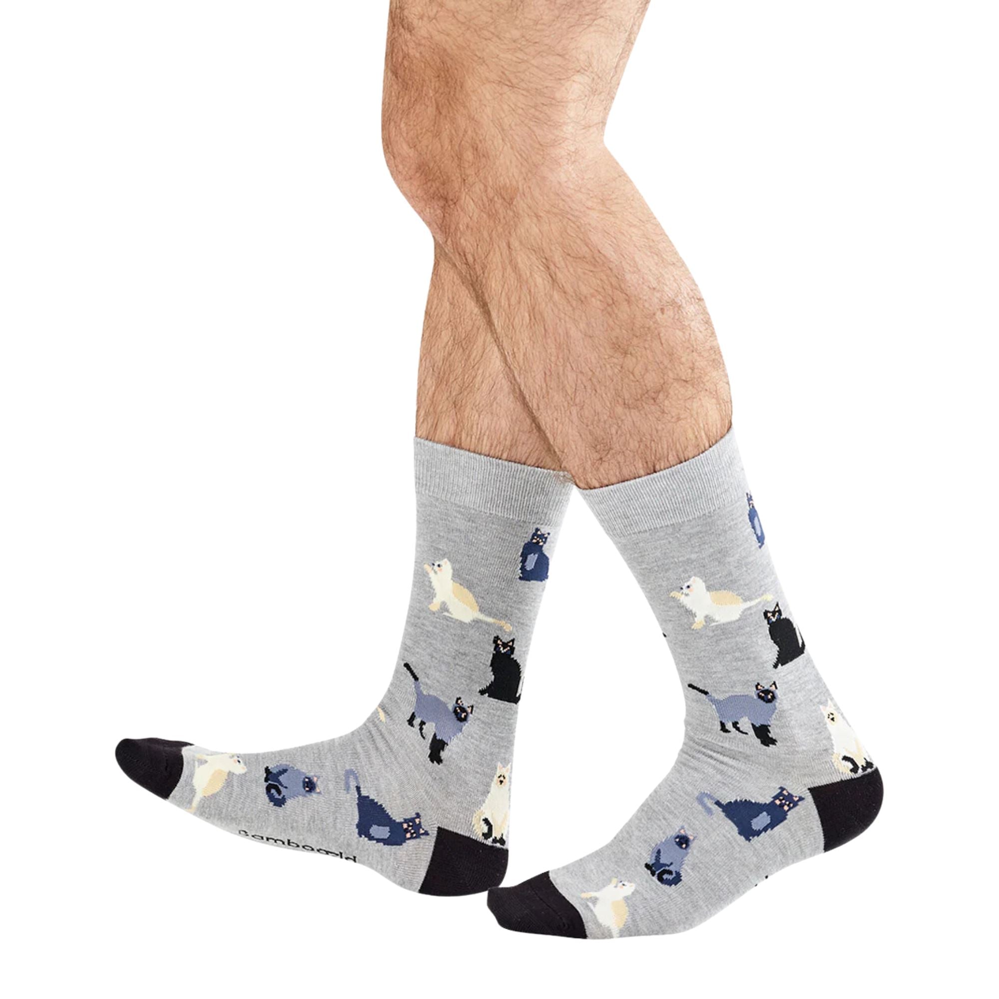 Mens Cats Bamboo Sock Socks Bamboozld 