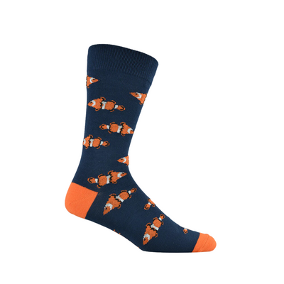 Mens Clown Fish Bamboo Sock