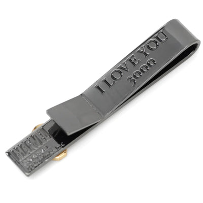 Iron Man "I Love You 3000" Gunmetal Hidden Message Tie Bar