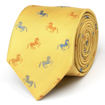 Yellow Galloping Horse Tie