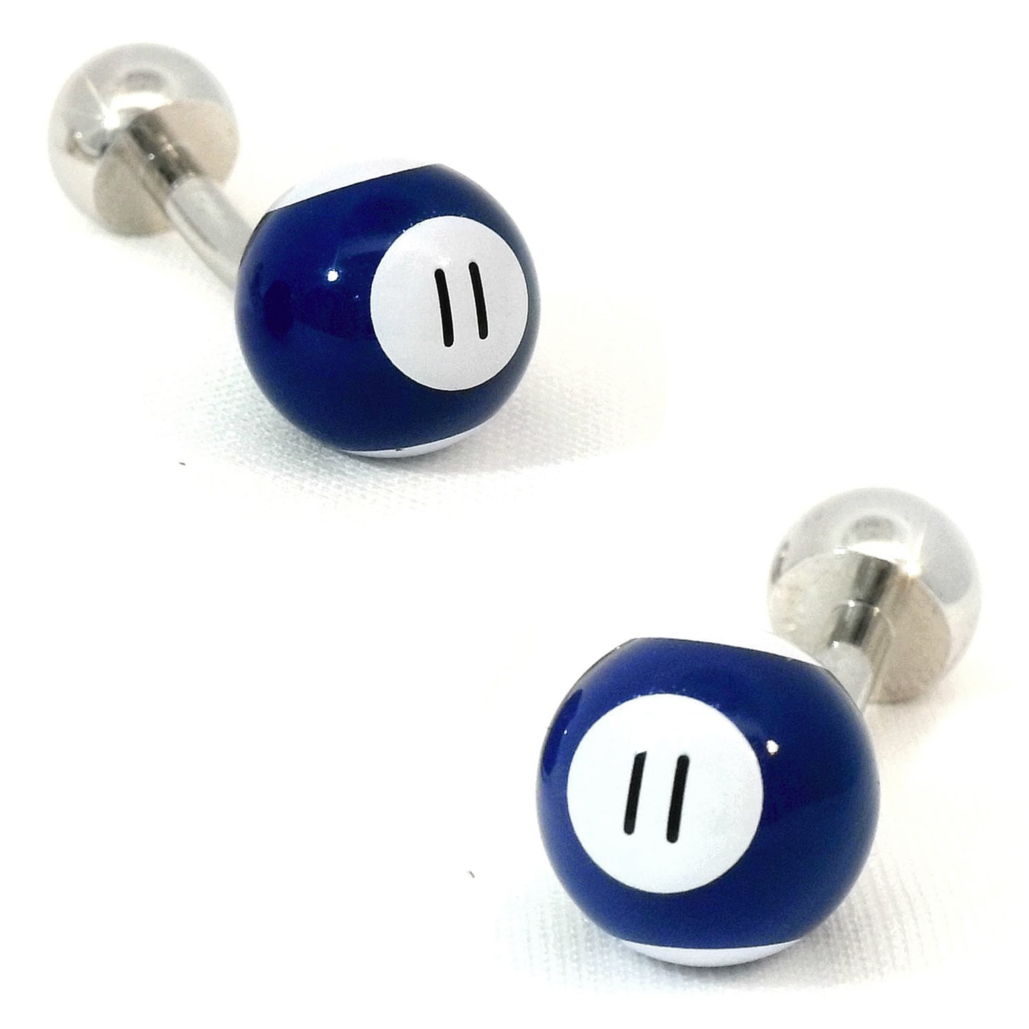 Blue Eleven Pool Balls Cufflinks