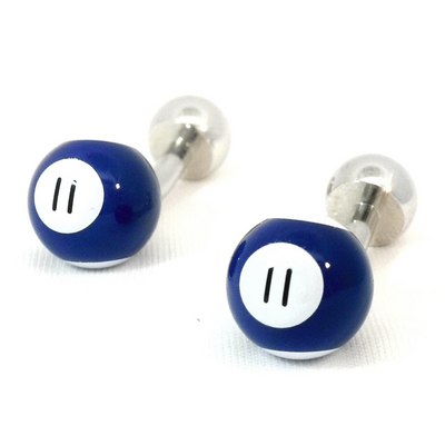 Blue Eleven Pool Balls Cufflinks