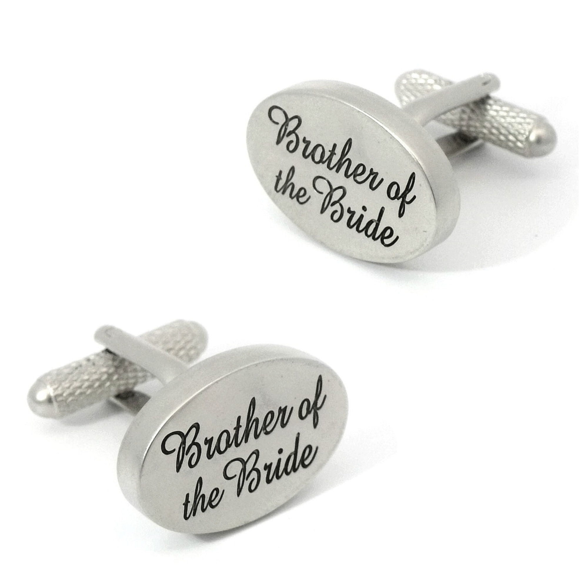 Brother of the Bride Script Wedding Cufflinks