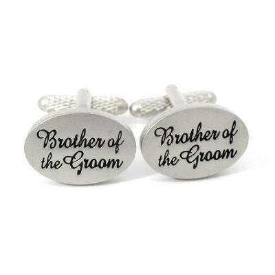 Brother of the Groom Script Wedding Cufflinks