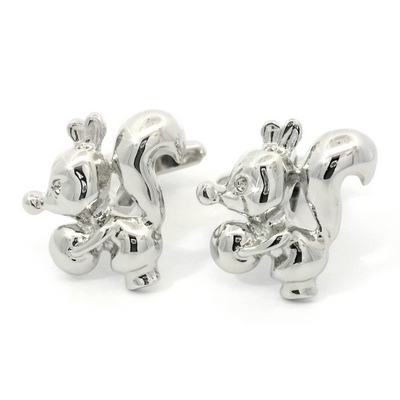 Cartoon Squirrel and Acorn Cufflinks