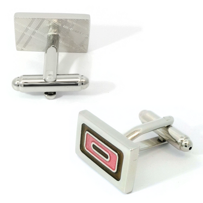 Concurrent Rings Pink Cufflinks