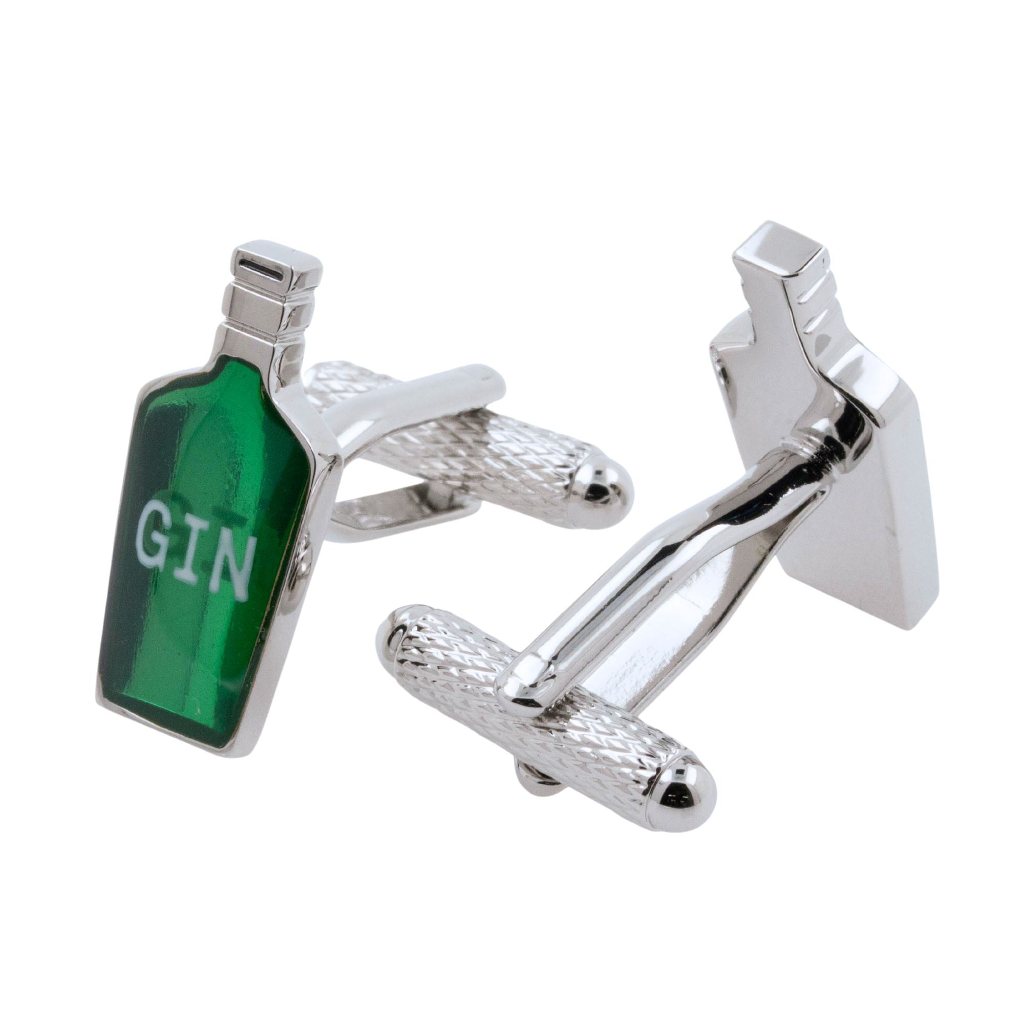 Gin Bottle Cufflinks Novelty Cufflinks Clinks-com-au 