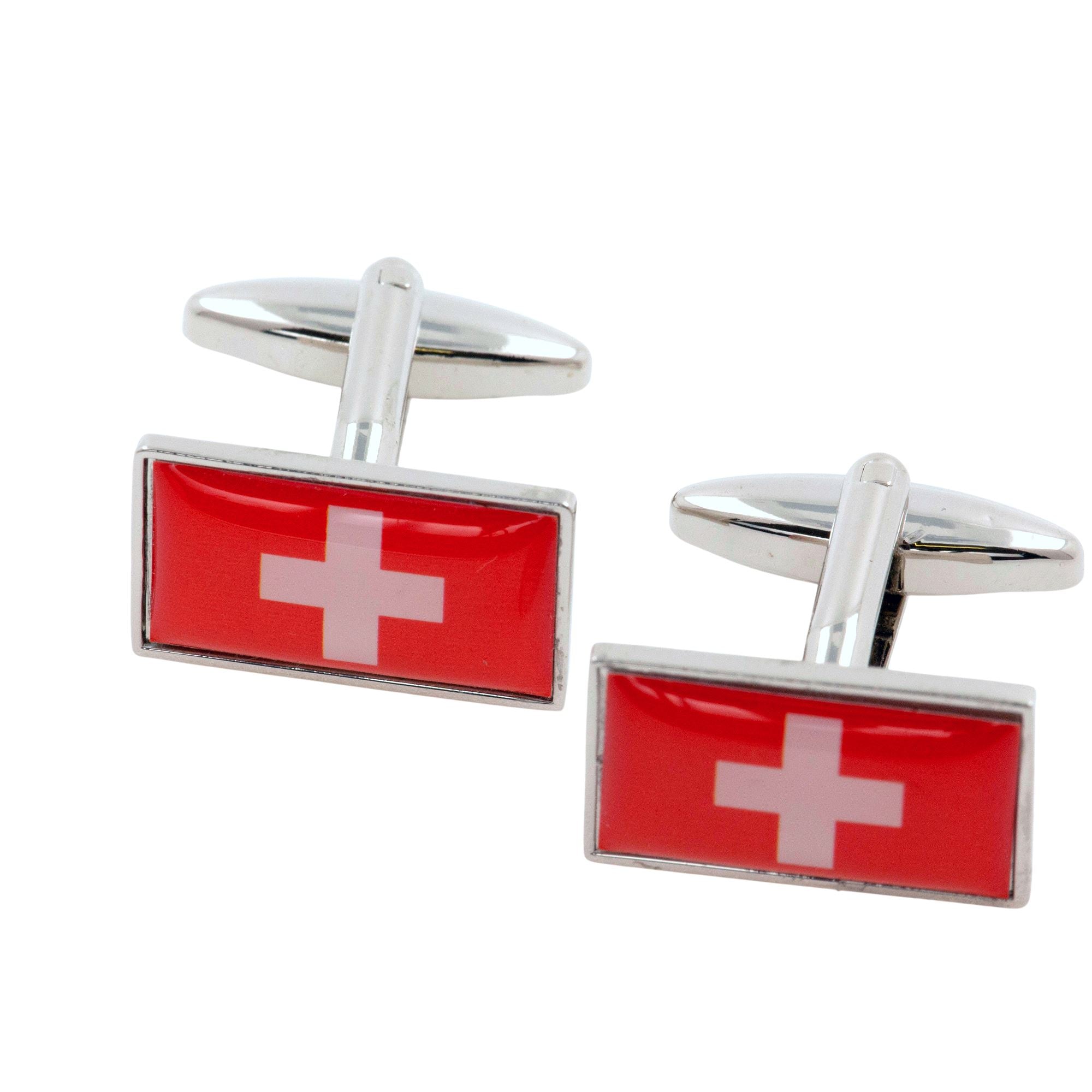 Flag of Switzerland Cufflinks Novelty Cufflinks Clinks 
