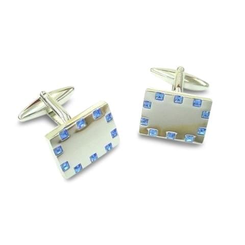 Sapphire Crystals Embedded Cufflinks Classic & Modern Cufflinks Clinks Australia 