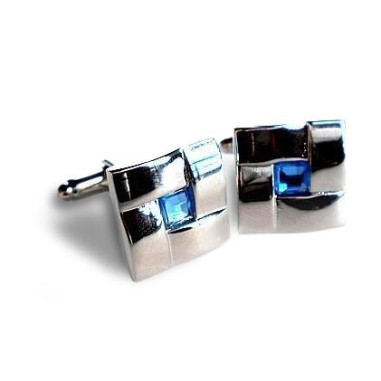 Sky Blue Weave Cufflinks