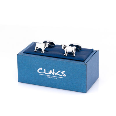 Silver Cow Cufflinks