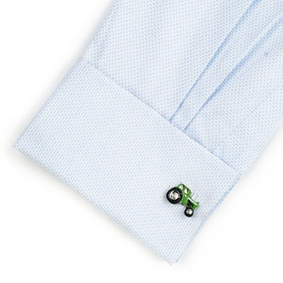 Green Farm Tractor Cufflinks