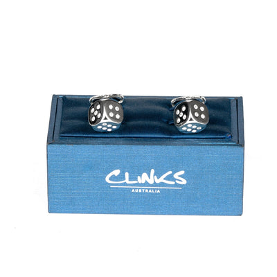 Silver "Diamond" Dice Cufflinks