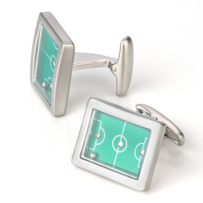 Green Soccer Field Cufflinks