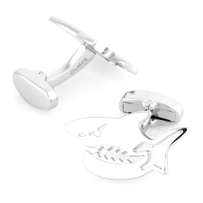 Silver Shark Cufflinks