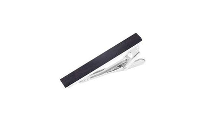 Black Wood Small Tie Clip