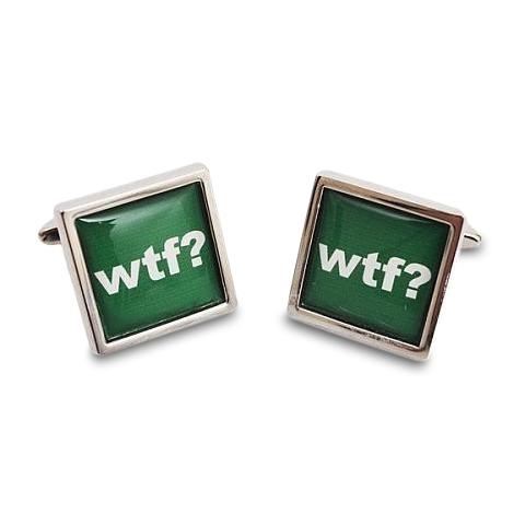 Text Speak Cufflinks: wtf?