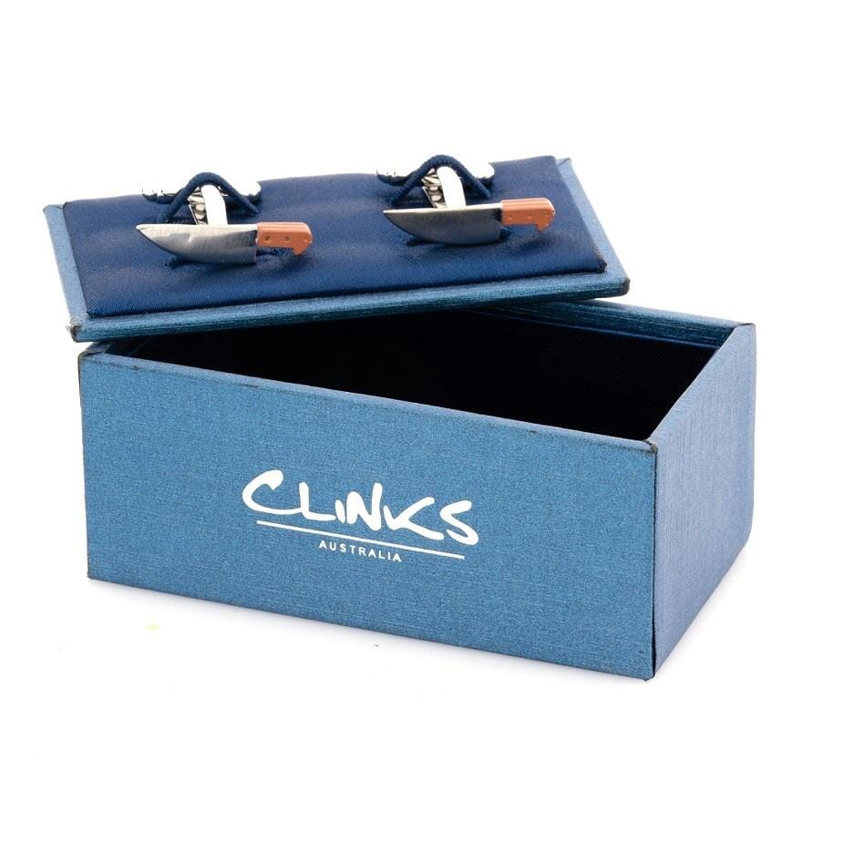 Chef / Butcher Knife Cufflinks Novelty Cufflinks Clinks Australia 
