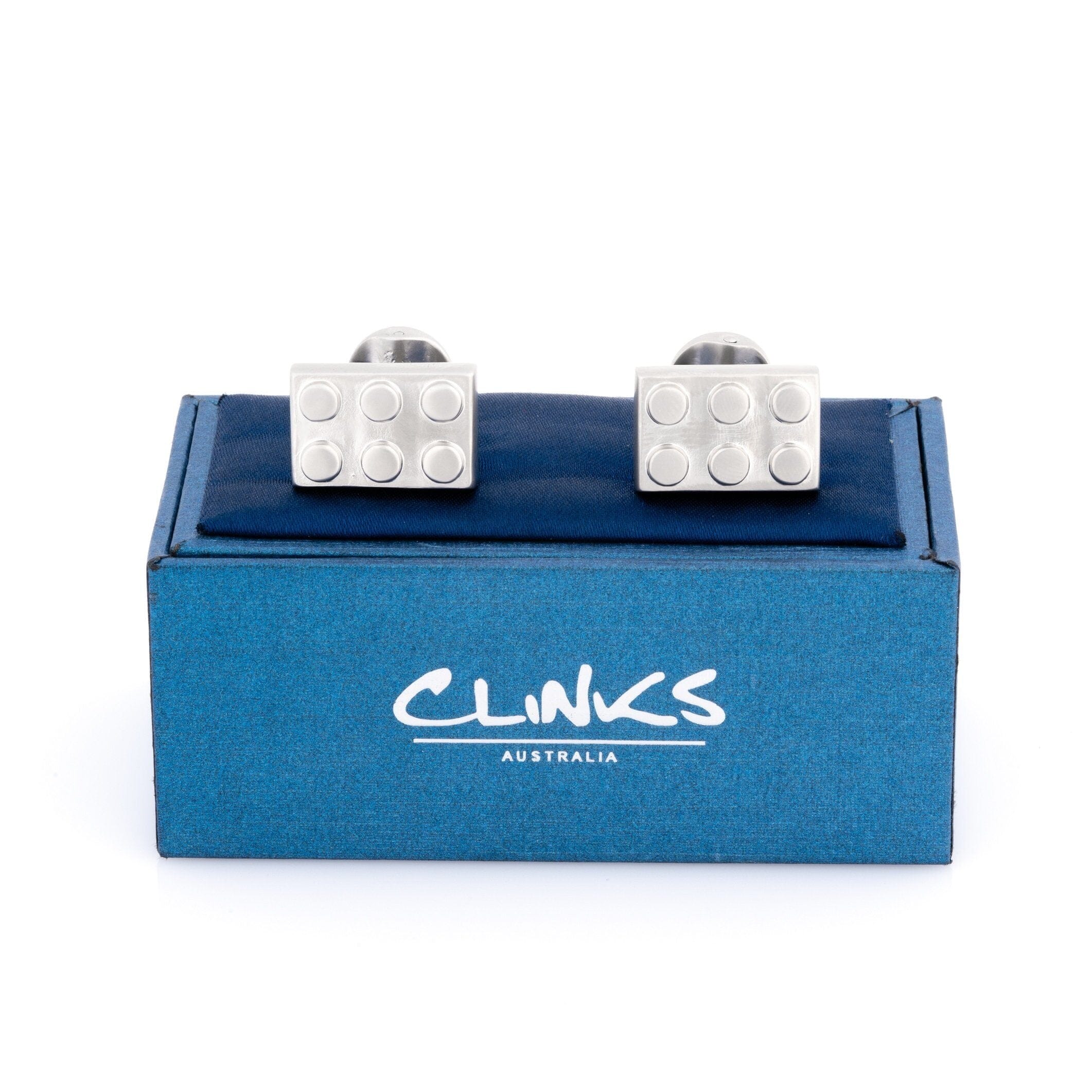 Silver Building Block Cufflinks Novelty Cufflinks Clinks Australia 