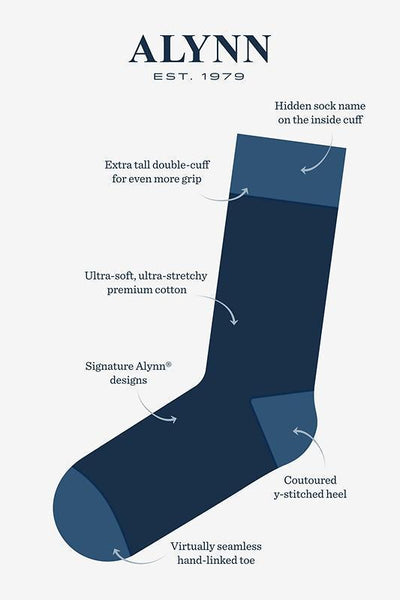 Stay Anchored Sock, Socks, Aynn Socks, Dark Navy, Carded Cotton, Nylon, Rayon, SK1026, Men's Socks, Socks for Men, Clinks.com