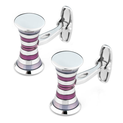 Purple Spiral Cufflinks