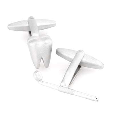 Dentist Tooth and Mirror Cufflinks