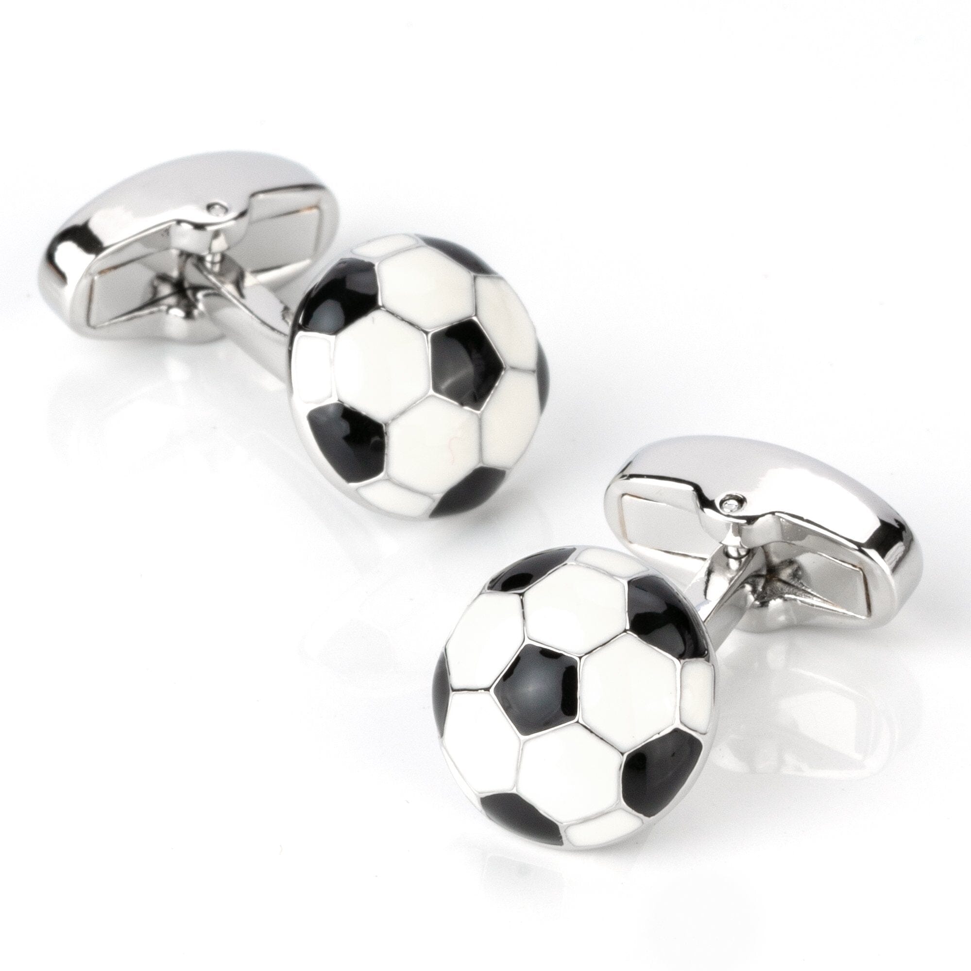 Black & White Soccer Ball Cufflinks Novelty Cufflinks Clinks Australia Black & White Soccer Ball Cufflinks 