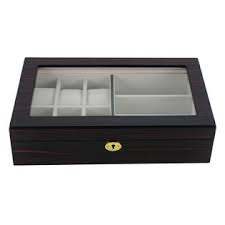 Ebony Wooden Watch Box, 6 Watch Box, 3 Sunglasses, Cuffed Watch Box, Clinks Australia Watch Box, Ebony Watch Boxes on Cuffed, Australia Watch Box, Watch Storage Box, Watch Display Box, 6 Slots Watch Box + 3 Sunglasses, Watch Boxes for 6 , Ebony Watch Box, Wooden Watch Box, Ebony, CB5065, Clinks.com