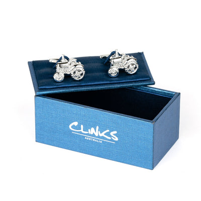 Silver Tractor Cufflinks