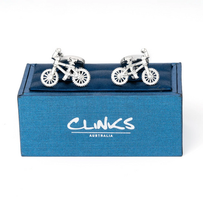 Silver Bicycle Cufflinks